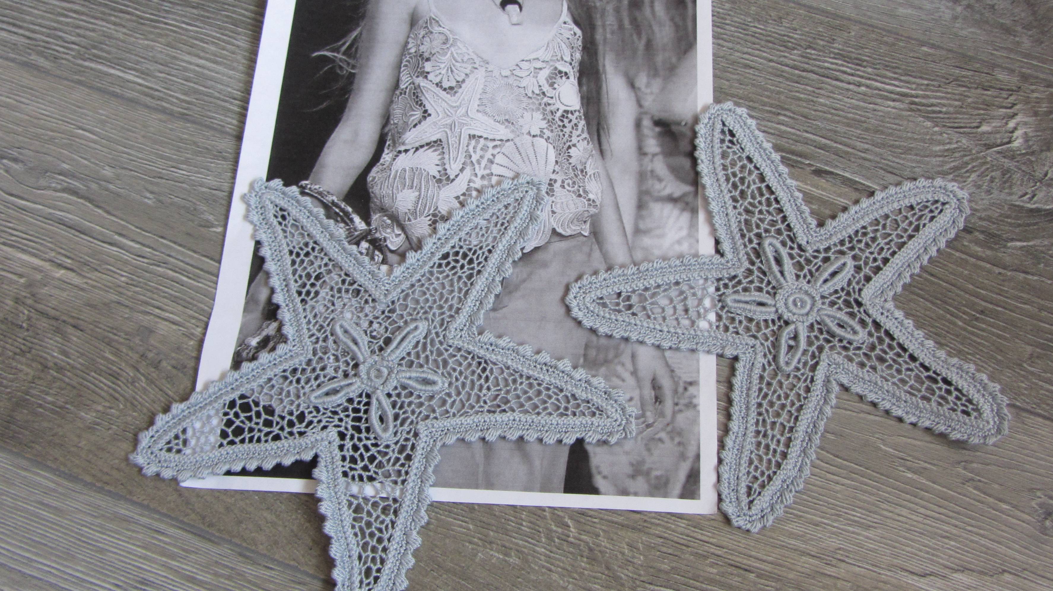 Морская звезда для топа от Валентино в технике ирландского кружева. АНОНС. смотреть онлайн