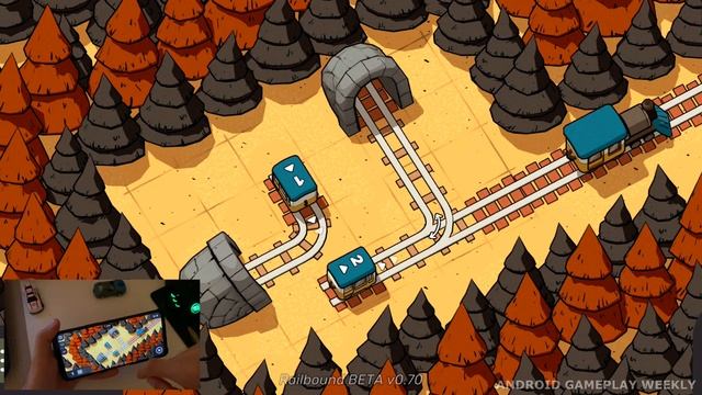 Railbound - Rail Track-Bending Puzzle - Gameplay Walkthrough 1-3 Worlds (Android) смотреть онлайн