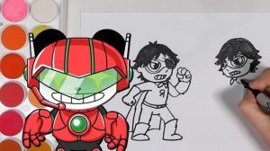 Learn how to draw Superhero Red Titan vs Dark Titan Cartoon for kids!