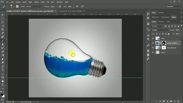 Photoshop Tutorial | Photo Manipulation | Water in the bulb смотреть онлайн