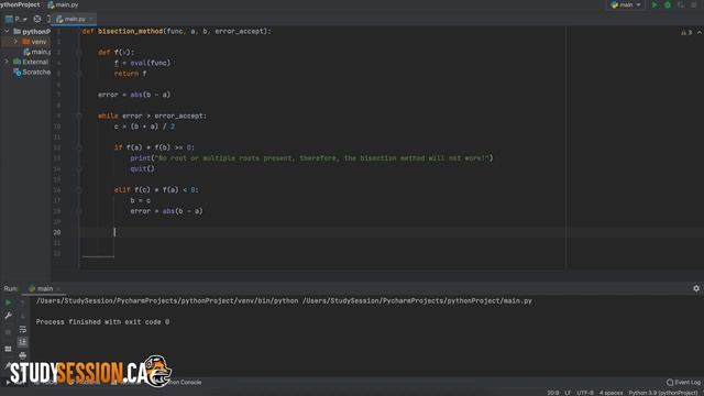 Bisection Method In Python | Numerical Methods