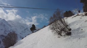 Начинаем подъём на гору Чегет
