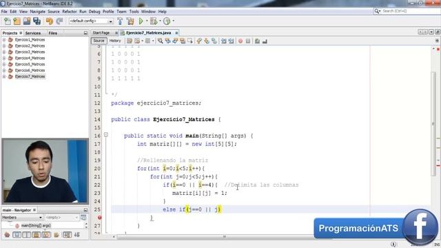 59. Programación en Java || Matrices || Ejercicio - Hacer una matriz marco con 1 y 0 смотреть онлайн