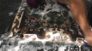 как постирать ковер без заморочек. dry cleaning carpet.
