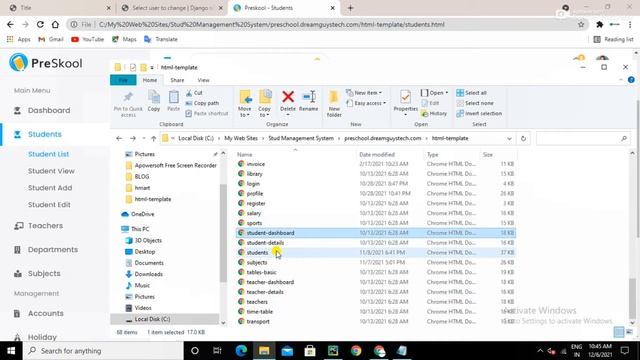 View Student (Frontend) | Python Tutorial | Python Django | Django | Django Projects| Hindi