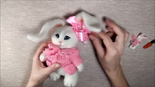 Валяная игрушка Зайка. Игрушка для детей.
