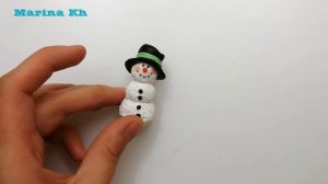 Как слепить Снеговика из полимерной глины. Мастер-класс Новый год / Polymer clay tutorial