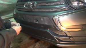 LADA GRANTA FL Зимняя защита радиатора нижняя на бампер