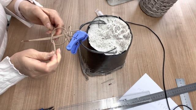 Декор для корзинок/стрекоза/бумажная лоза/ручная работа /Handarbeit/мастер класс