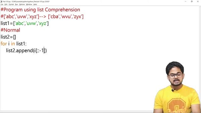 Program 3 : List Comprehension | Python Tutorials In Hindi | Tutorial 131
