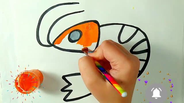 How to draw a shrimp Qisqichbaqani qanday chizish mumkin Как нарисовать креветку Рисунки для детей