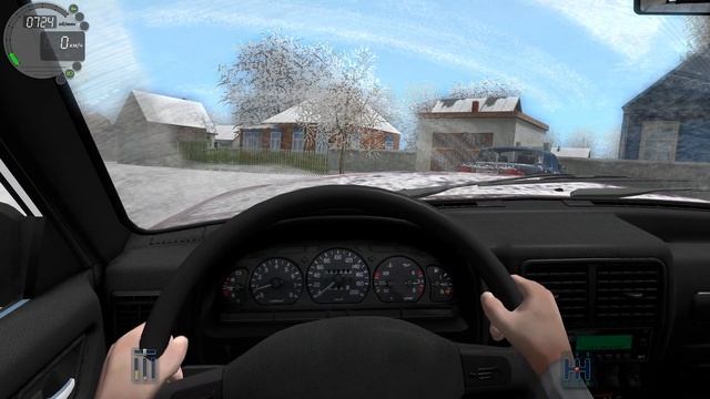 City Car Driving-ЗИМА И ГАЗ-3110-ОБЗОР-ВОЛЖАРИКА! Еду В Деревню...