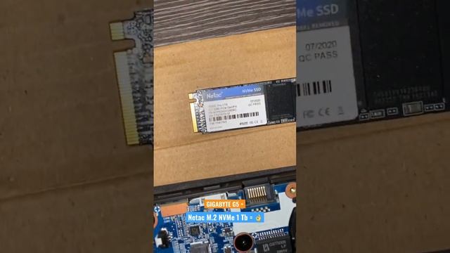 GIGABYTE G5 laptop + SSD Netac M. 2 NVMe 1 Tb - The flight is great