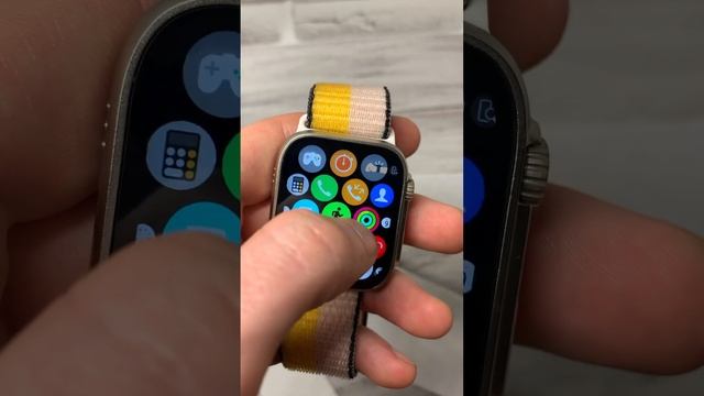Відео роботи смарт годинника H10 Ultra 1:1 Apple Watch смотреть онлайн