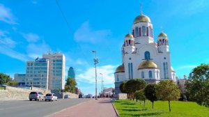 Walking in Ekaterinburg. Famous historical place in the city. Russia |4K| - Summer 2023 (August)