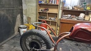 Ч.2 РАМА BMW R100 СКРЕМБЛЕР ИЗ ДНЕПРА 10/36 . КАК УКОРОТИТЬ ВИЛКУ ДНЕПР УРАЛ. АМОРТИЗАТОРЫ ВАЗ