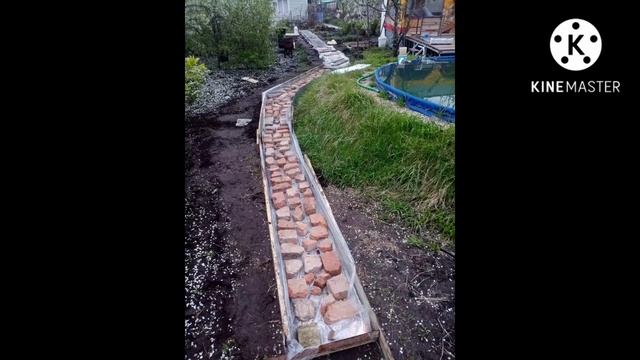 Строительство тропинки на даче, фотоотчет смотреть онлайн