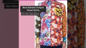 Mens Floral Shirts ★★Bent Banani - Flower Shirts for Men★★ Mens Unique Handmade Party Shirts