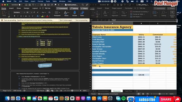 Excel Module 1 SAM Project A (5 - 11)