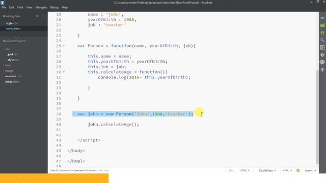 JavaScript Function Constructor - JavaScript Video Tutorial | JavaScript Video for Beginner Tutoria