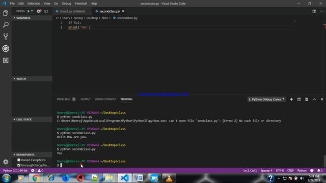 Basic Syntax - Python Basics || Class2