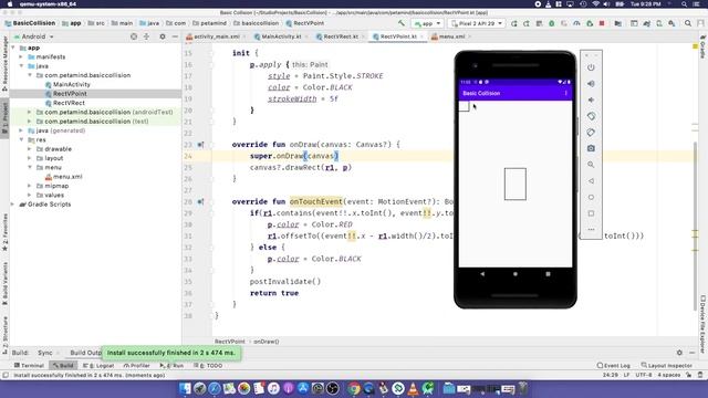 Collision detection without maths |  Rectangle, Circle, Point | Mobile app development