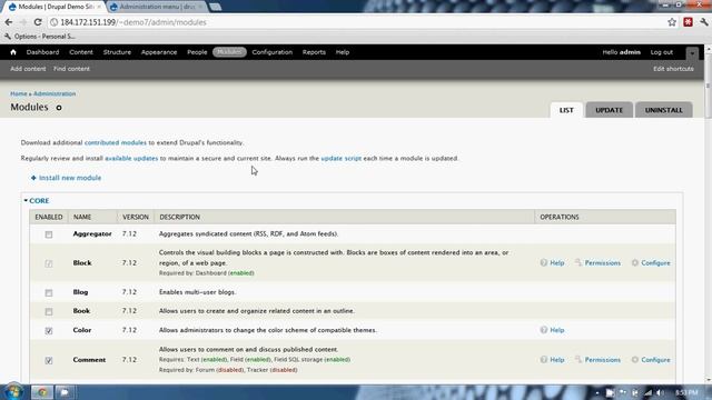 Drupal 7 - Administration Menu Module Installation - Tutorial for Beginners