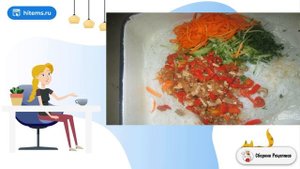 Салат с фунчозой и корейской морковью. Пошаговый рецепт