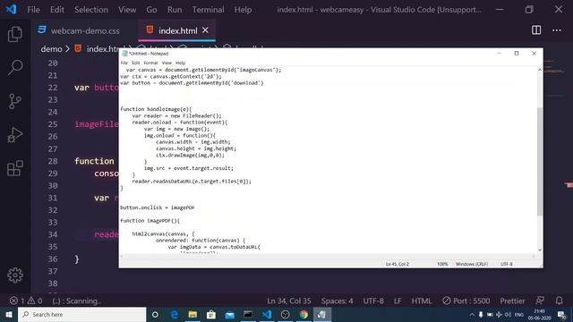 jsPDF Convert Image to PDF From Local File System Using Html2Canvas in Javascript Full Example смотреть онлайн