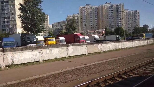 T3UA-3 Каштан Поездка на скоростном трамвае Троещины от Троещина 2 до Микрорайона номер 20 смотреть онлайн