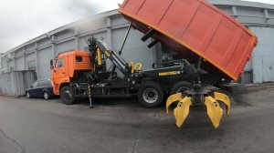 Отгружаем новый ломовоз КАМАЗ 65115 с манипулятором ВЕЛМАШ VM10L74, хотите купить такой?