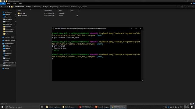 06 - Work with branch locally, checkout and merge - التعامل مع الفروع بجيت, كيفيه انشائها و دمجها смотреть онлайн