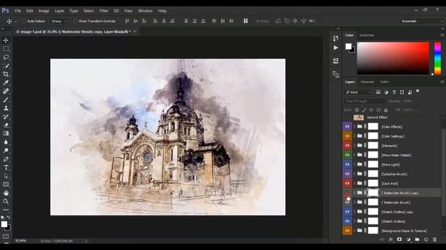 Watercolor 2 Artist Photoshop смотреть онлайн