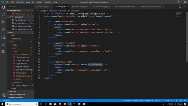 Running tests in parallel using Grid смотреть онлайн
