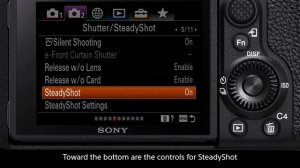 Sony  |  How To's  |  How to turn Image Stabilisation on /off  |  Sony Camera