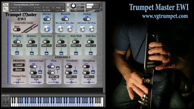 Trumpet Master EWI Kontakt sound library, Harmon mute, flute, brass смотреть онлайн