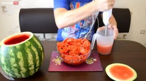 DIY - АРБУЗНЫЙ КОКТЕЙЛЬ. КАК СДЕЛАТЬ ОСВЕЖАЮЩИЙ ЛЕТНЫЙ КОКТЕЙЛЬ С АРБУЗА