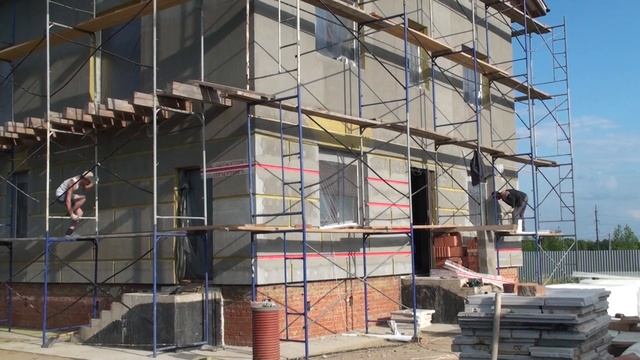 Дом из тёплой керамики утепляется минеральной ватой, технология Мокрый фасад смотреть онлайн