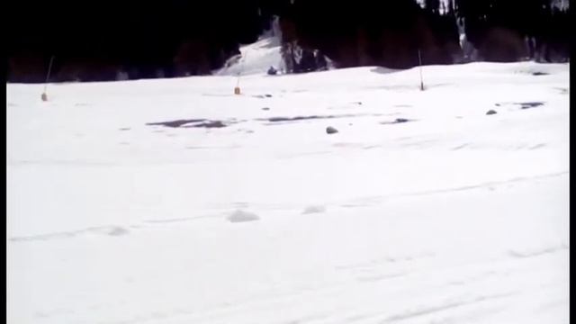 Архыз. Съемка со сноуборда в движение. 10 марта 2018 г. Передний, задний кант. смотреть онлайн