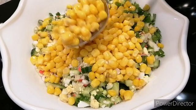 Самый Вкусный И Легкий Салат С Крабовыми Палочками/Рецепт Салата Из Крабовых Палочек
