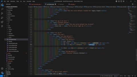Laravel 10 E-Commerce Project - Shopping Cart