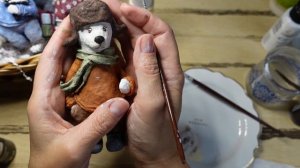 МК ватная игрушка "Мишаня" (Часть 5Б). DIY cotton wool toy "Bear" (Part 5B)