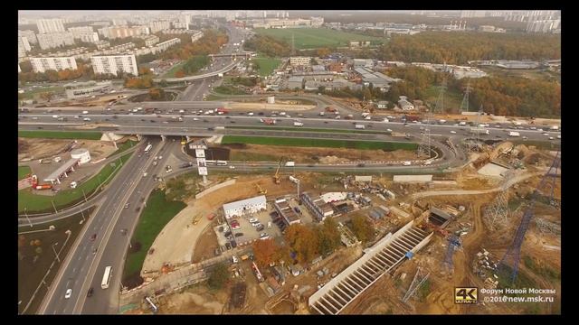 Развязка МКАД-Калужское шоссе-Профсоюзная улица. Октябрь 2016 смотреть онлайн