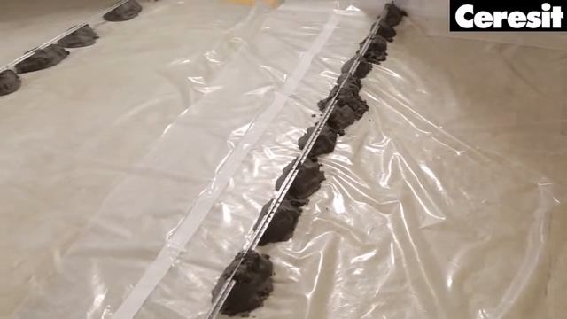 CERESIT Заливка стяжки плавающего пола по маякам