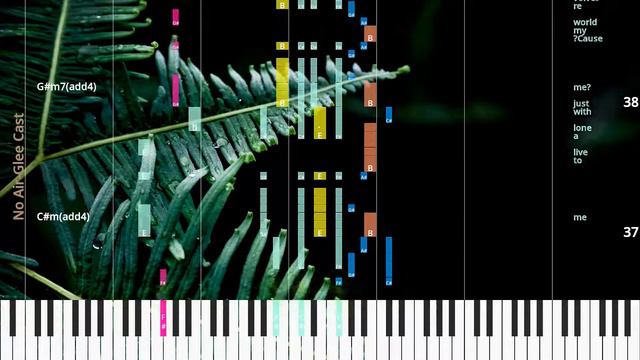 🎹No Air, Chord & Lyrics, Glee Cast, Synthesia Piano смотреть онлайн