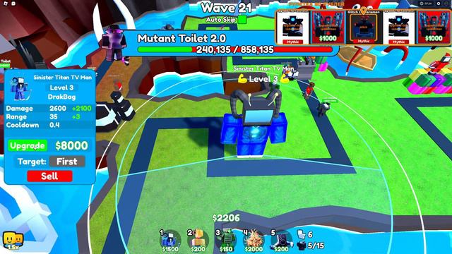 😲РАЗДАЧА ЮНИТОВ-ИГРАЕМ ВМЕСТЕ😲|ОБНОВА-СТРИМ| toilet tower defense! ТУАЛЕТ смотреть онлайн