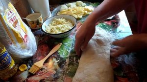 Пирог с капустой и картофелем! дрожжевое тесто!