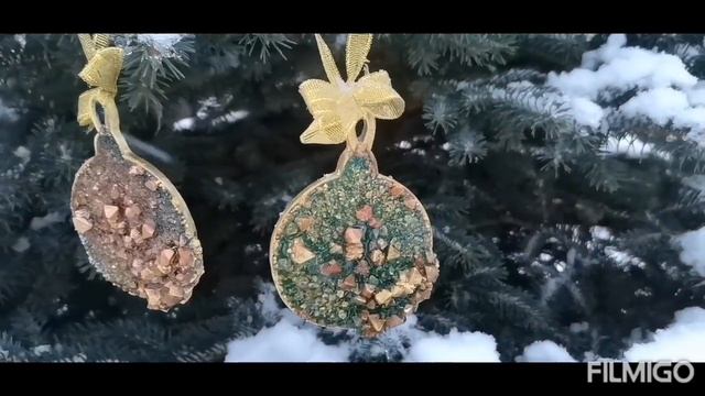 Новогодние шары из эпоксидной смолы