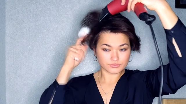 Брашинг для укладки волос. Ободок для сушки волос. Укладка волос феном. Волнистая сушка волос. Объемная укладка феном.