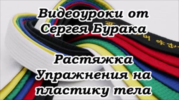 Видеоуроки от Сергея Бурака. Растяжка. Упражнения на пластику тела.